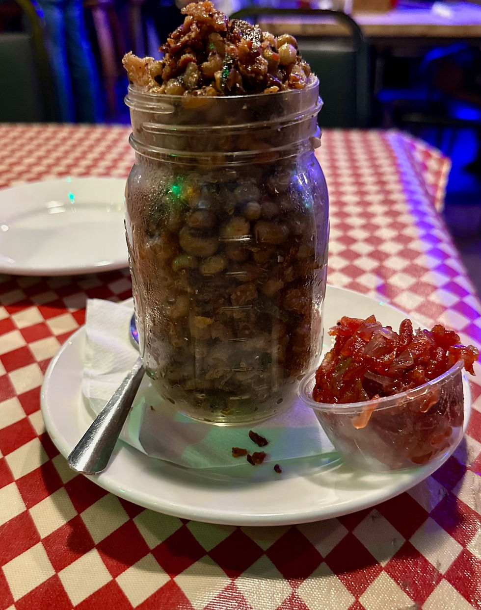 Must order the fried black eyed peas at Blue Canoe