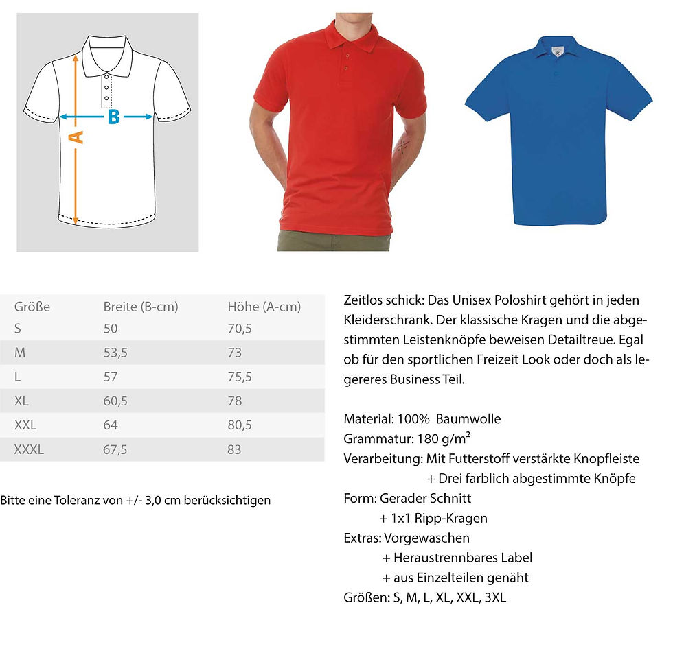 Miniaturbild: Herren Poloshirt mit "Alte Schule" - Stick