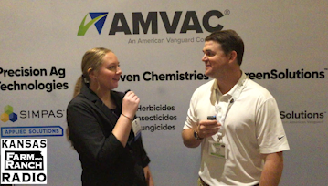 Kaitlyn Wolters of KFRR speaking with Wen Carter of AMVAC