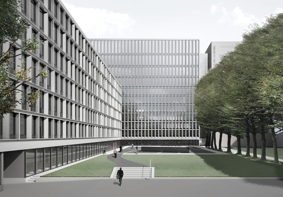 DIN - Gebäude Fassadenwettbewerb, 2. Preis, mit W&V Architekten