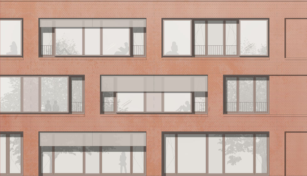 Wettbewerb Grundschule Bornstedter Feld, Potsdam, Fassadendetail