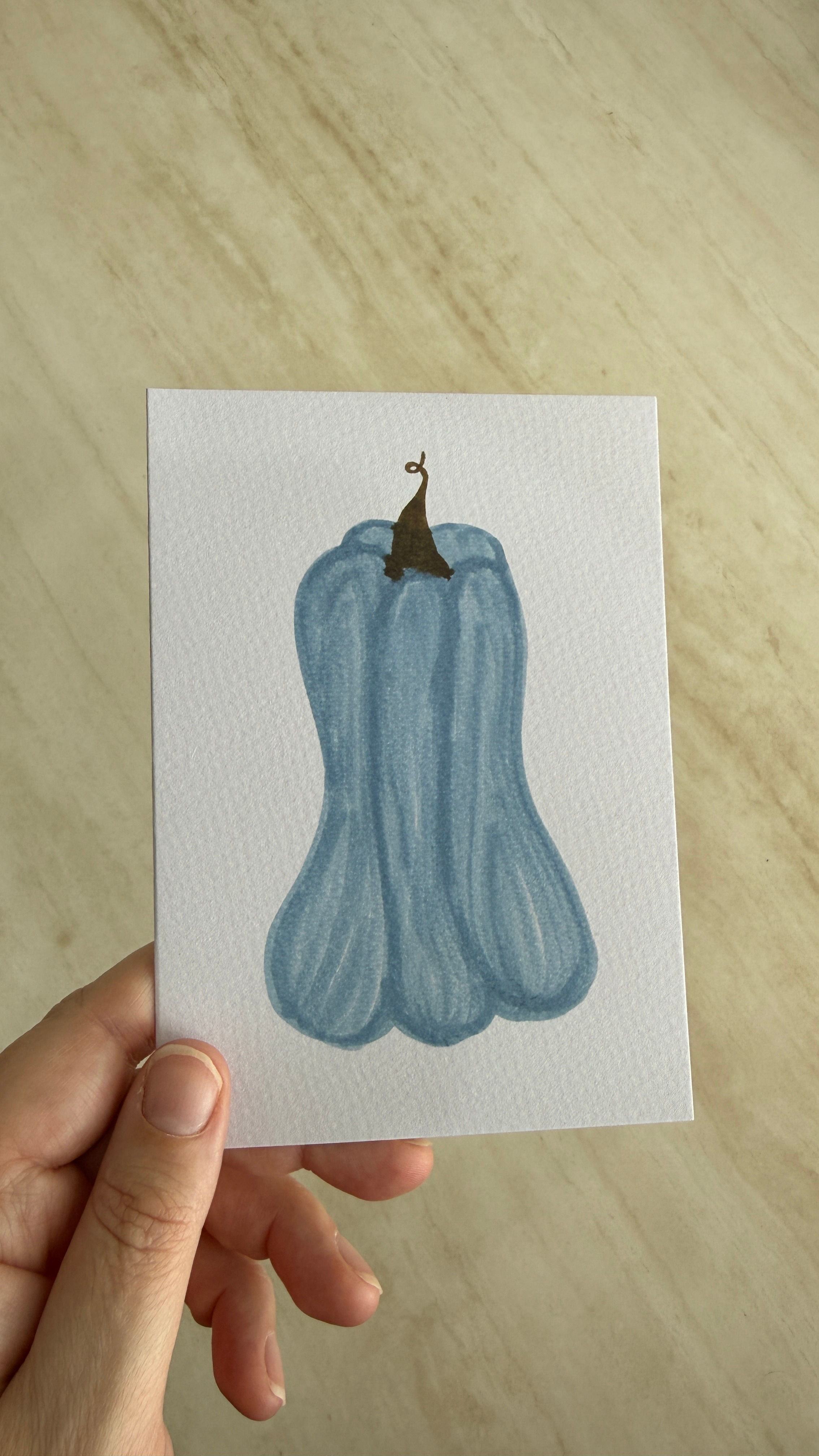 Autumn Pumpkin Card #5 | Hand-Drawn Illustrated Card