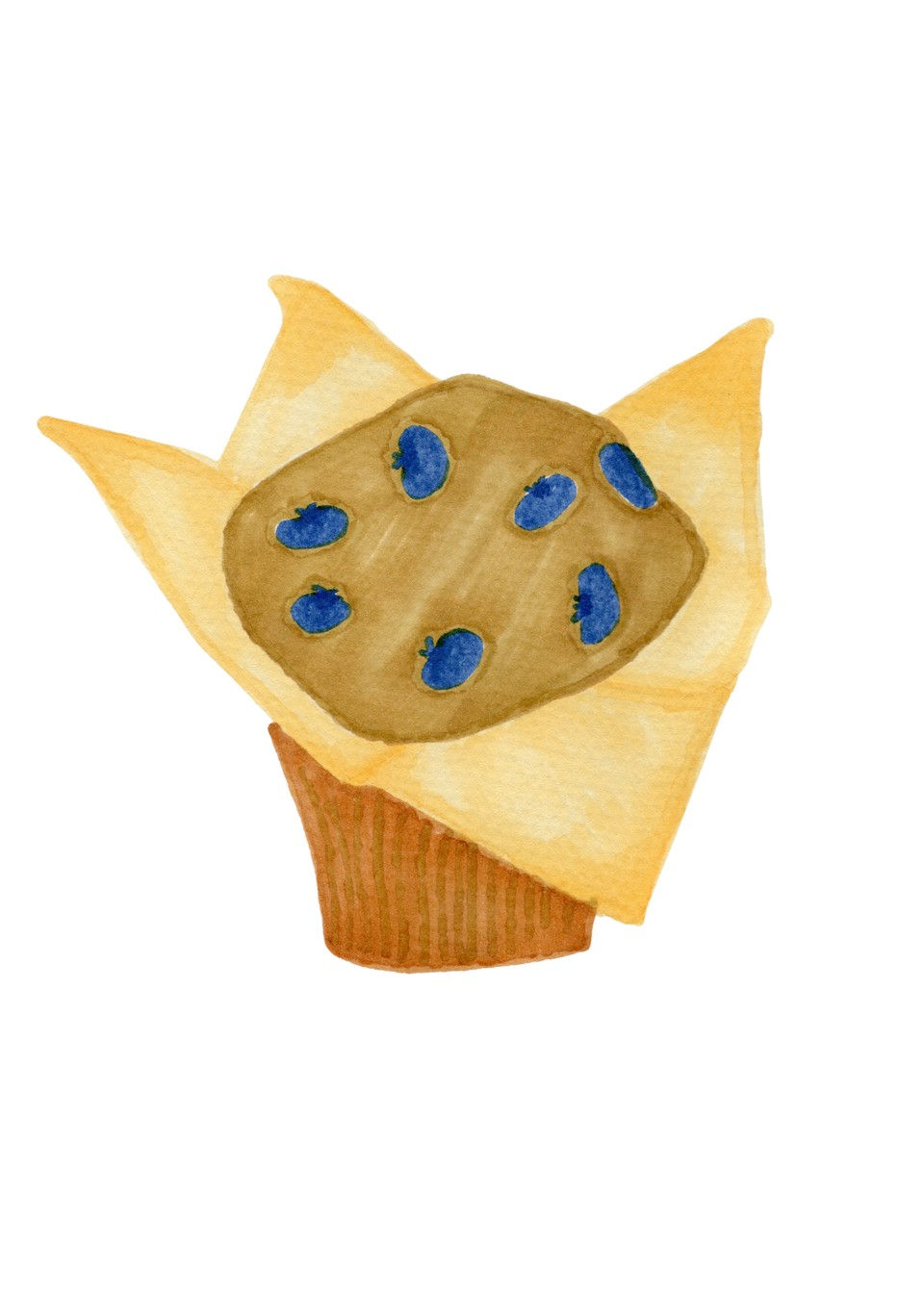 Blueberry Muffin Card – hand-drawn A6 greeting card by Dessie Designs