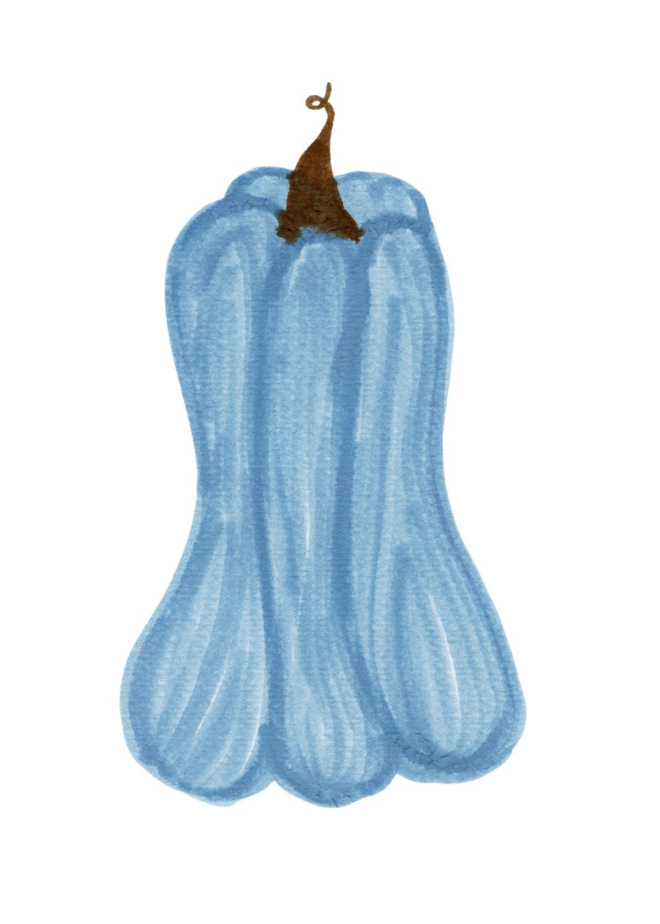 Blue Pumpkin Card – hand-drawn A6 greeting card by Dessie Designs