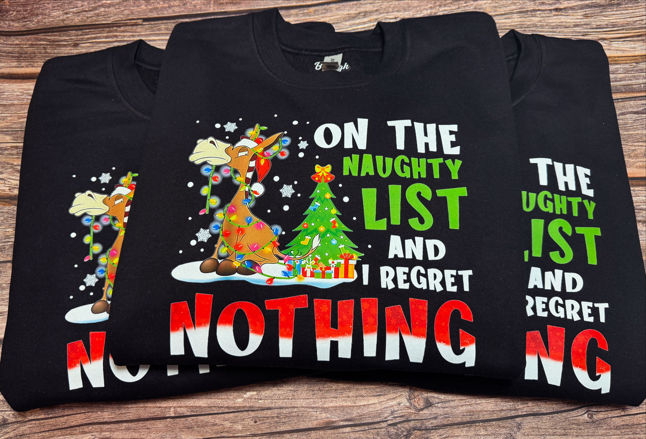 On The Naughty List & I Regret Nothing Crewneck