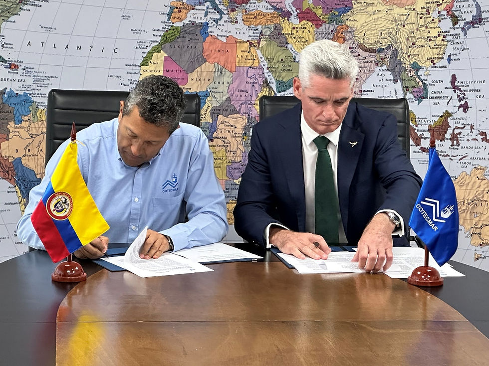 Partnership being officialized between TWPG and COTECMAR