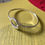 Thumbnail: Midcenturymodernised - Silver bangle with front fastening clasp