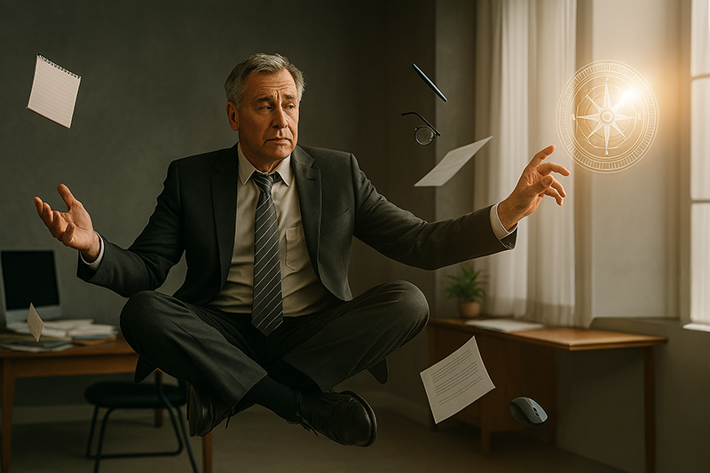 A mid- to late-career professional floating while wondering how to regain professional brand and influence.