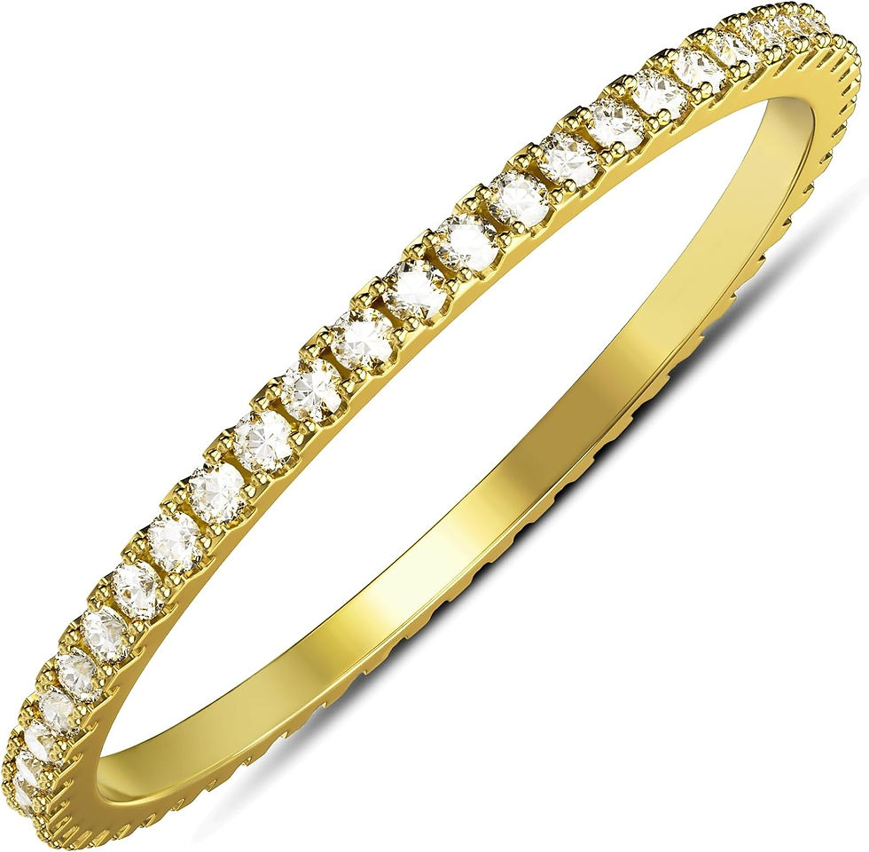 Miniatura: Anéis empilháveis banhados a ouro 14K de 2 pacotes para Oura Gen 4/Oura Gen 3,