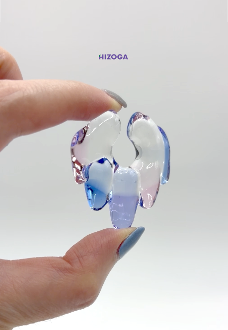 Glass Earcuff - Cotton Candy