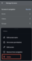 A screenshot showing how to delete a screen
