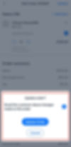 A screenshot of editing an order in the Wix app.
