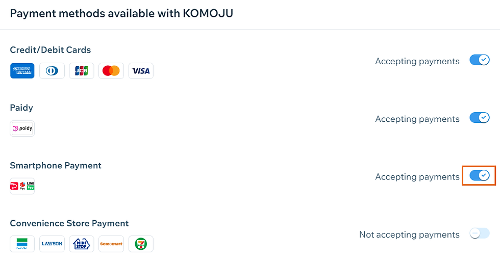 Connecting Rakuten as a Payment Method (through KOMOJU)
