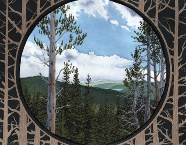 Snake River Basin: Shoshone Lake, 11" X 14", acrylic, 2013, Mark W. McGinnis