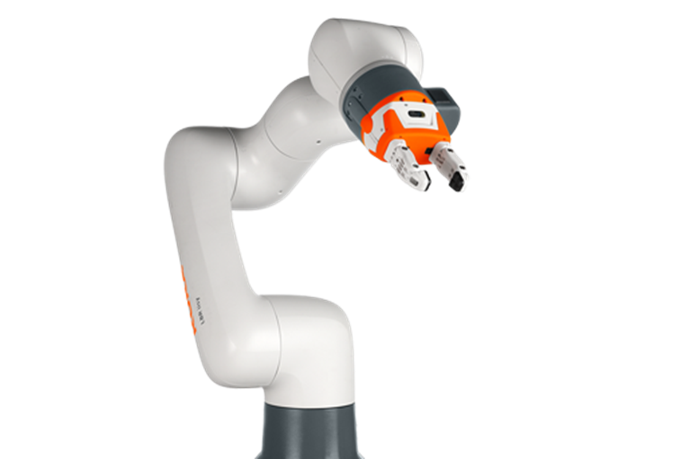 KUKA robot family illustration; the LBR iisy 15 R930 configuration is identified in the text