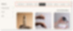 Screenshot of a horizontal category menu in the Category page in a Wix stores