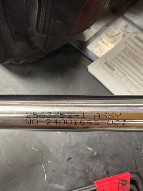 Aerospace Mark on Metal Part