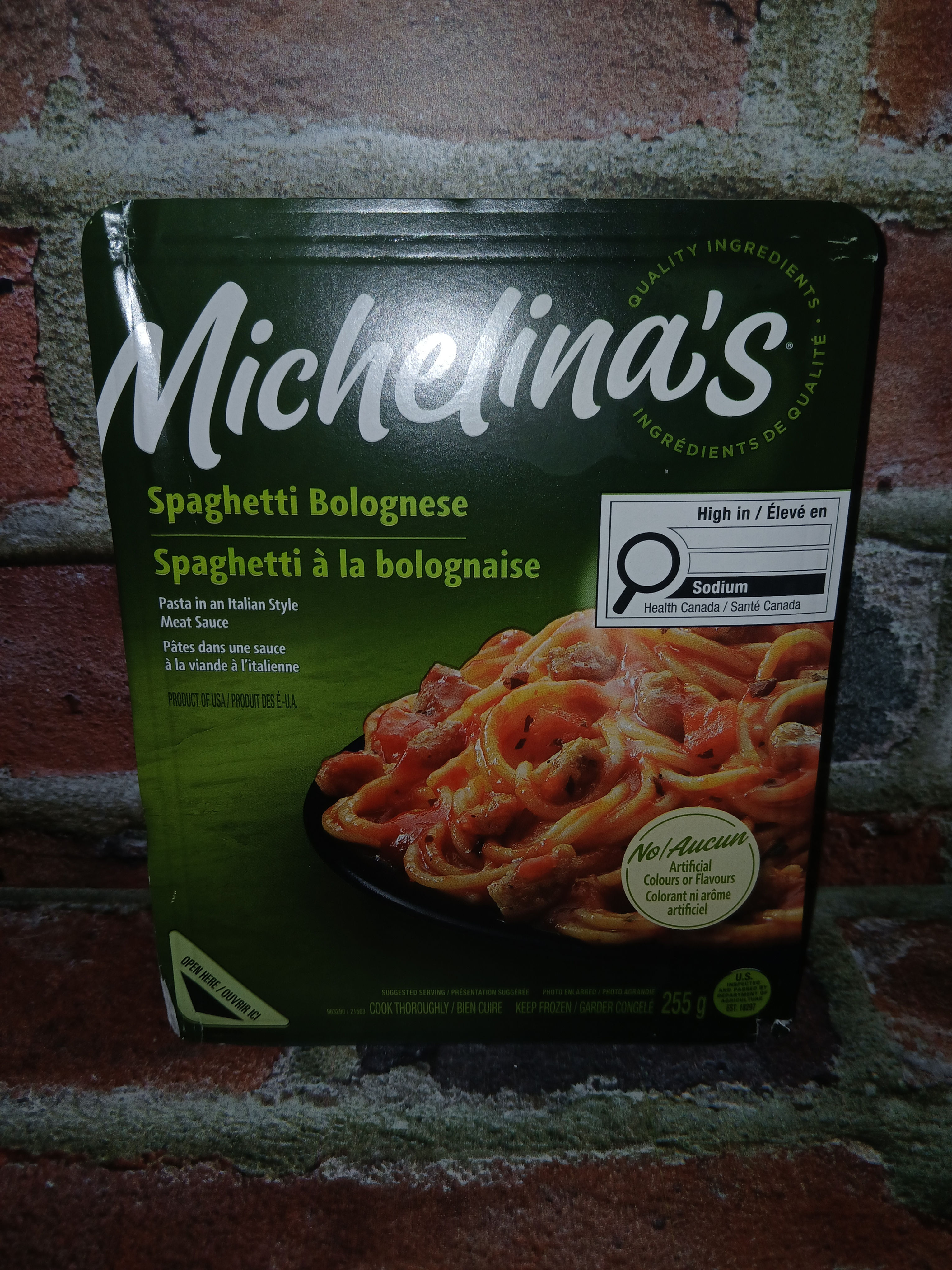 Michelina's spaghetti à la bolognaise 255 G
