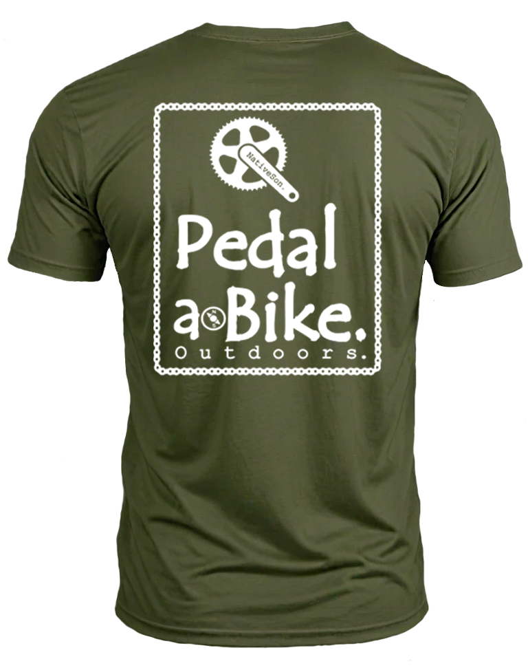 Thumbnail: NativeSon - Pedal A Bike_Forest Green on White