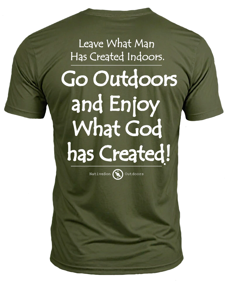 Thumbnail: NativeSon - Go Outdoors and Enjoy What God Has Created_Indigo onWhite