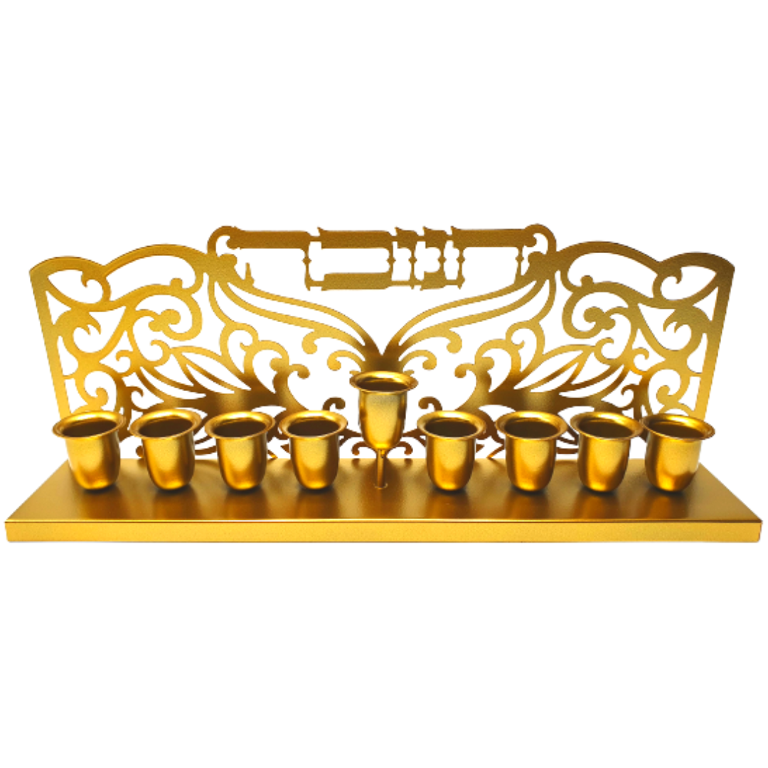 Gold Vintage Chanukiah