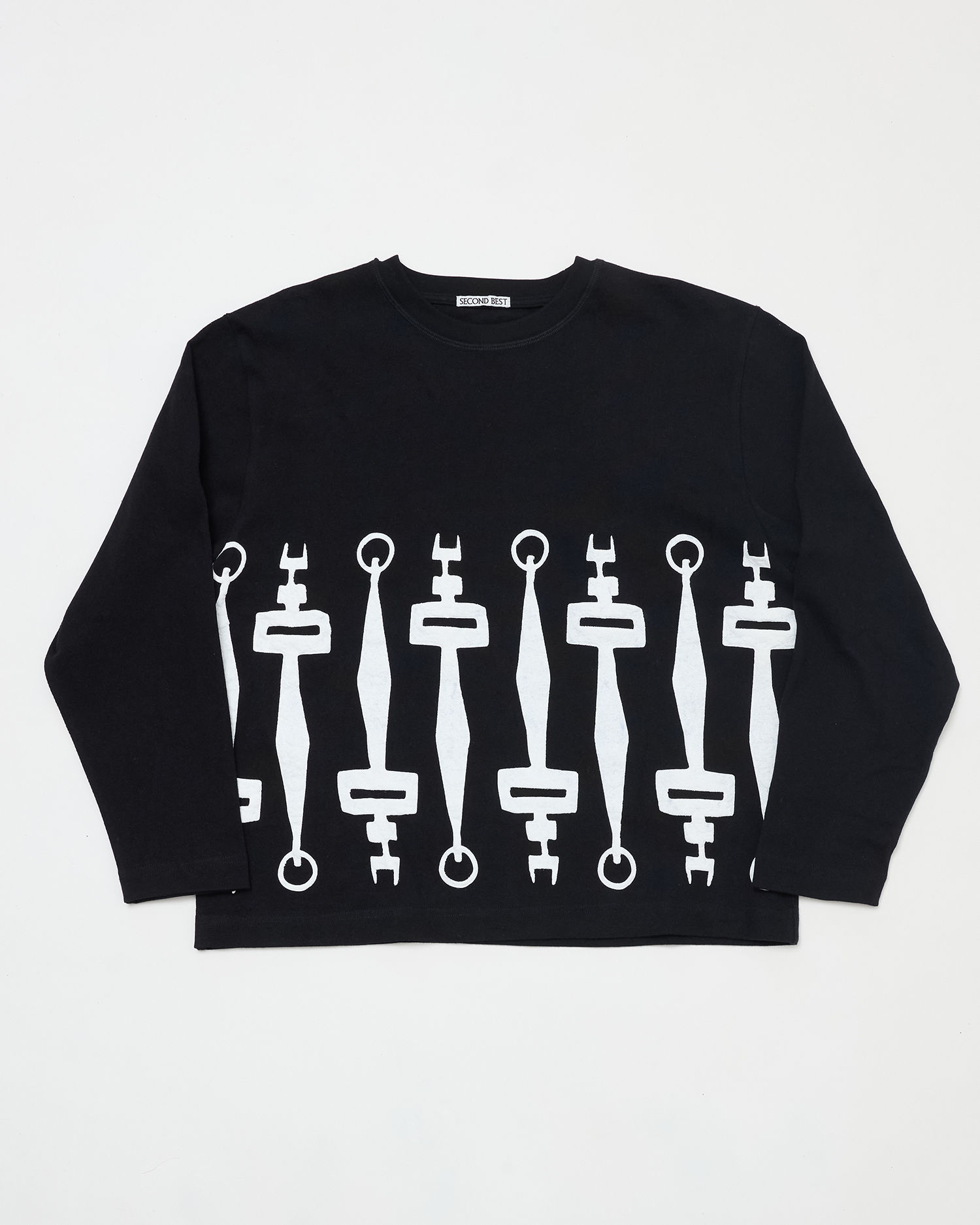 KEYS LONG SLEEVE T SHIRT - BLACK