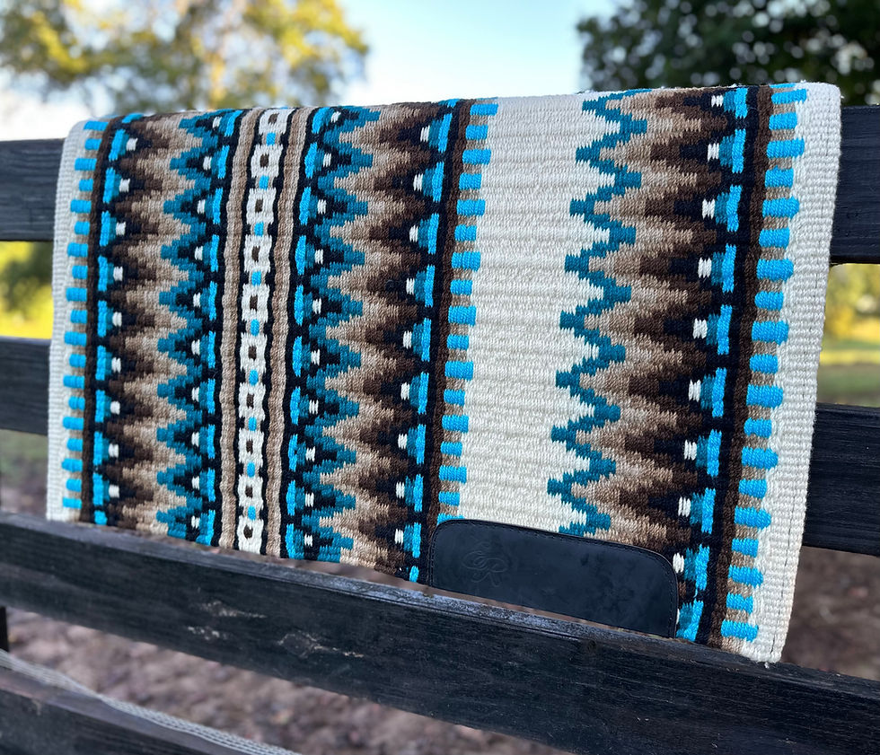 Thumbnail: Cream base with Turquoise 