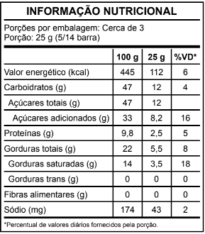Miniatura: Barra 70g Chocolate Branco