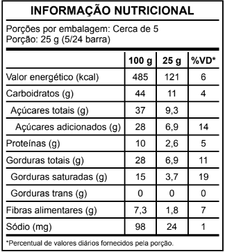 Miniatura: Barra 100g Chocolate 42% com creme de pistache