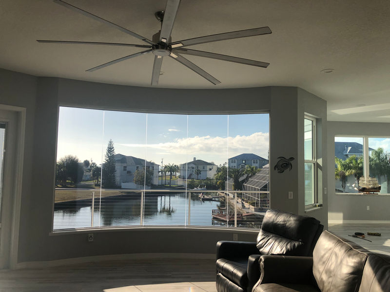Bay front window with 3M Prestige Window Film installed. 