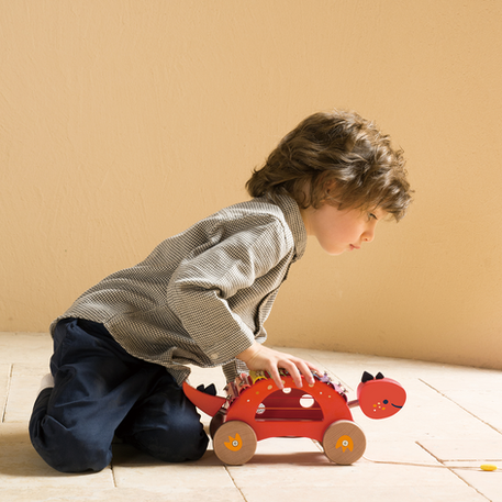 Design d'un jouet musical en bois, Dinosaur xylophone, pour la marque Classic World.