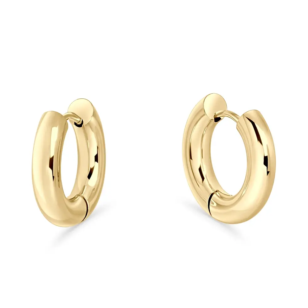 Boucles d'oreilles Mia, dormeuses Chroma Moyennes, Acier inoxydable, Or