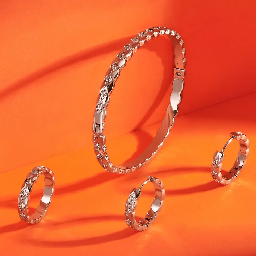 Miniature : Boucles d'oreilles Mia, dormeuses Bordeaux , Acier inoxydable, Or