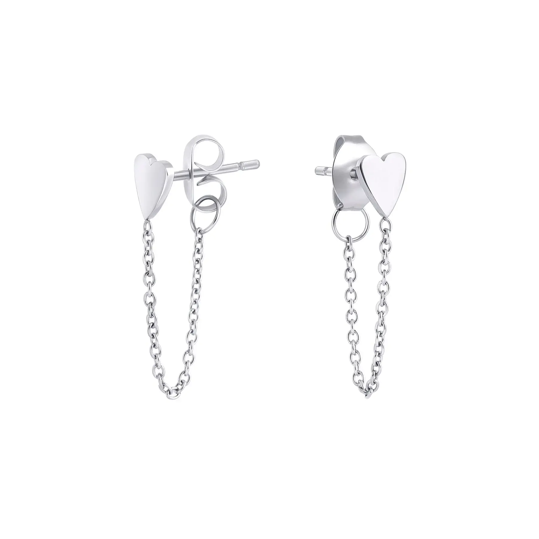 Boucles d'oreilles Mia, Boucles fixes Mili, argent