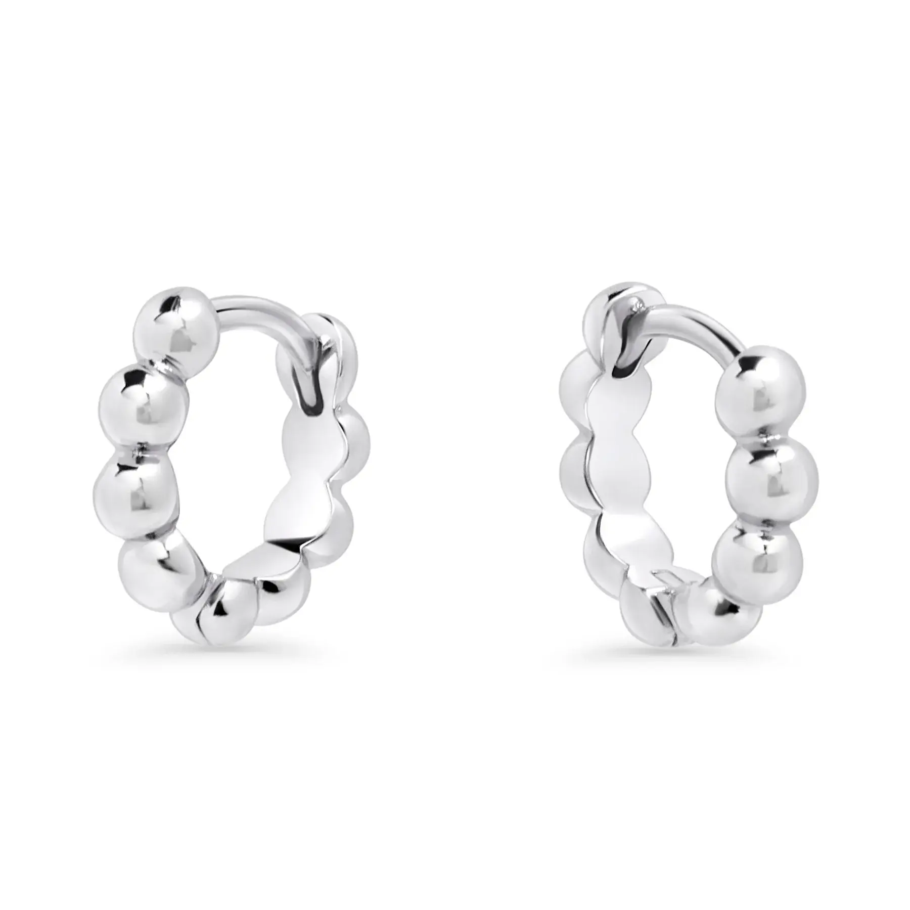 Boucles d'oreilles Mia, dormeuses Byza, Argent