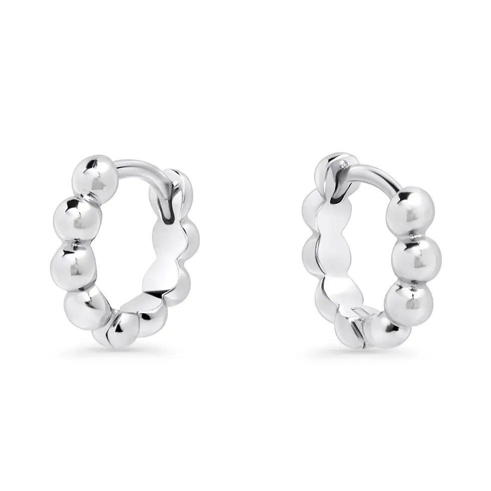 Boucles d'oreilles Mia, dormeuses Byza, Argent