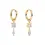 Miniature : Boucles d'oreilles Mia, dormeuses Freya, or