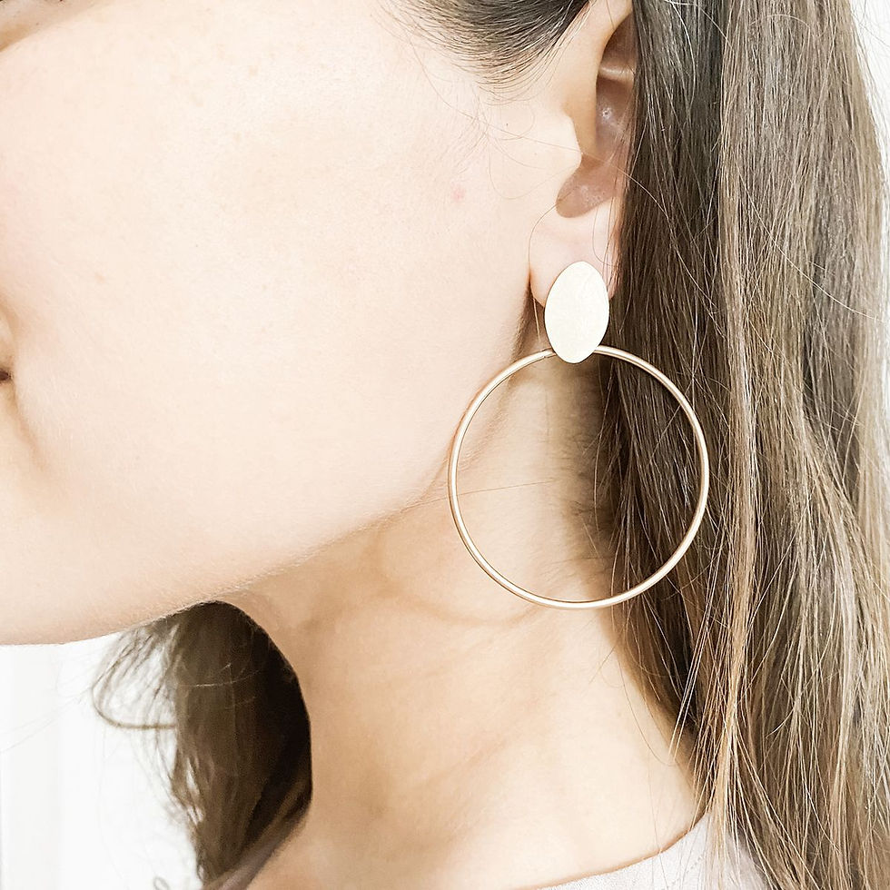 Miniature : Boucles d'oreille Caracol, Métal Anneau, Argent lustré, 2408-SLV-S