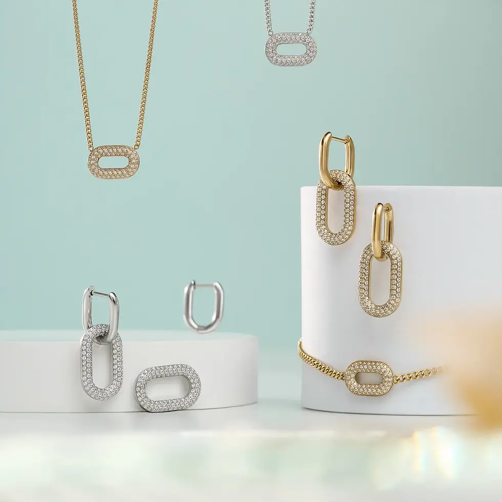 Miniature : Boucles d'oreilles Mia, Constance ,acier inoxydable, or