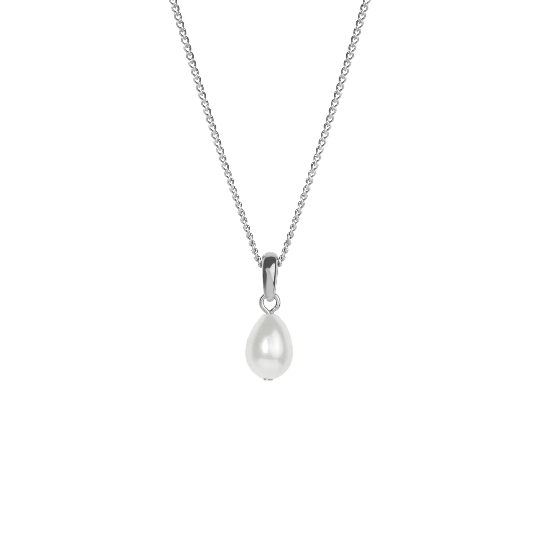 Collier Mia "perle Sally", Acier inoxydable, Argent