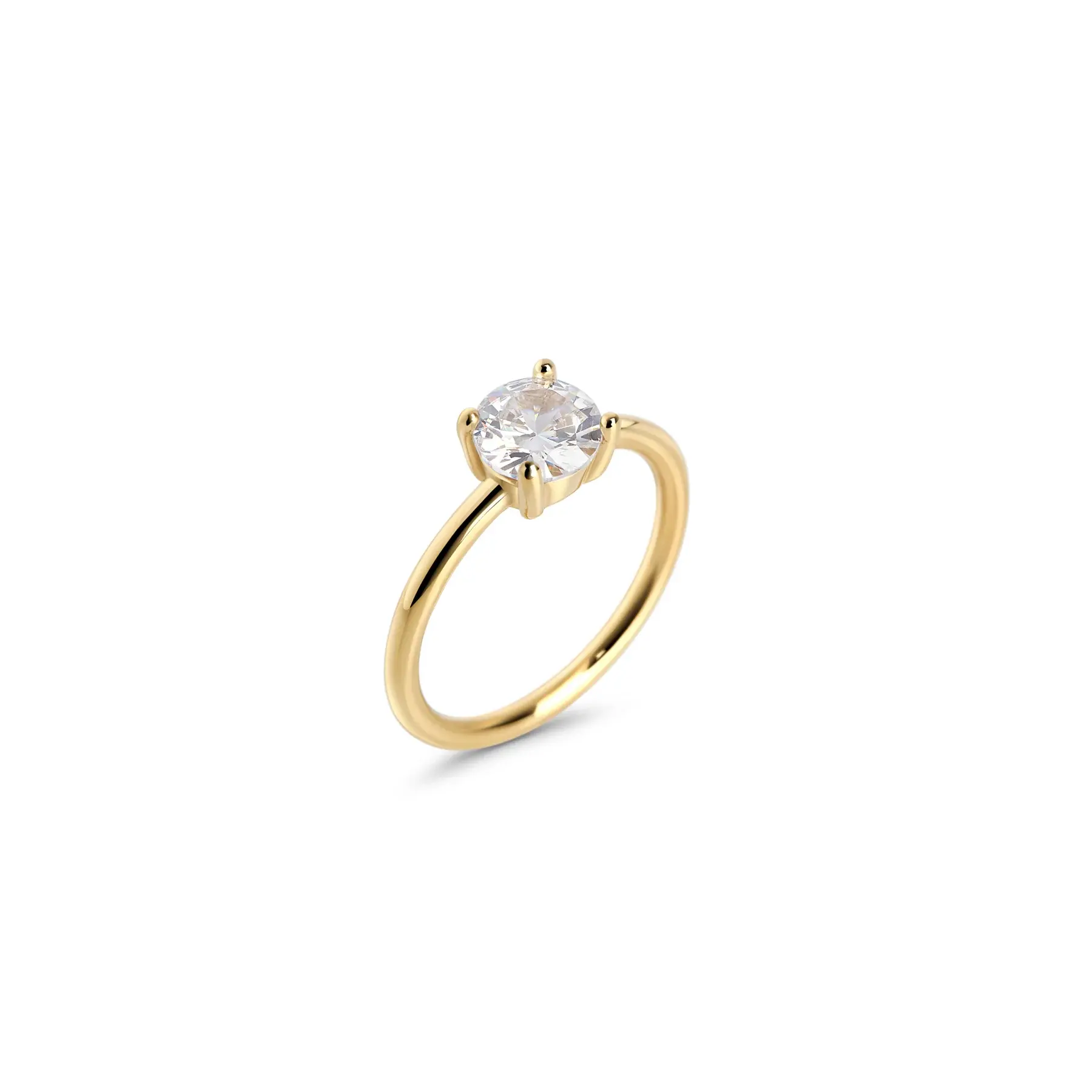 Bague Mia, Promesse II, acier inoxydable, or