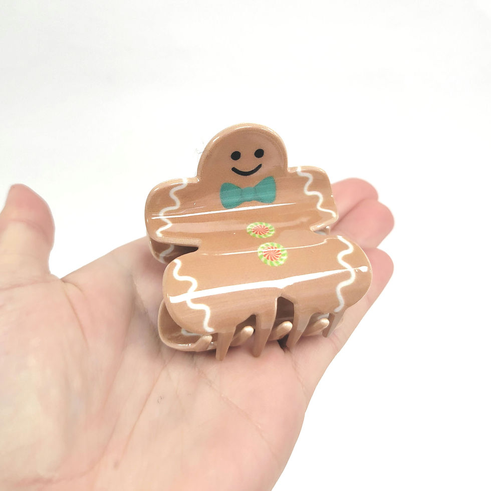 Pince à cheveux, Noël, biscuit au pain d'épices