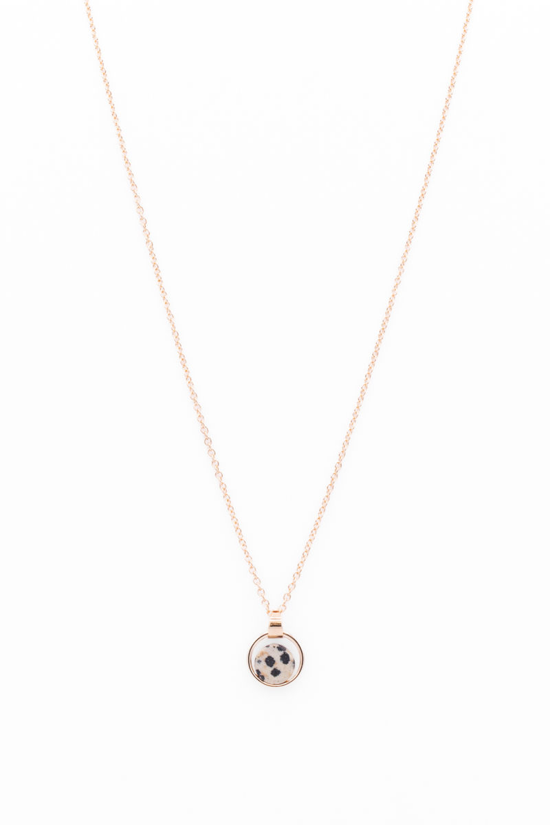 Collier Caracol pendentif en pierre naturelle, 1622-DUO-G