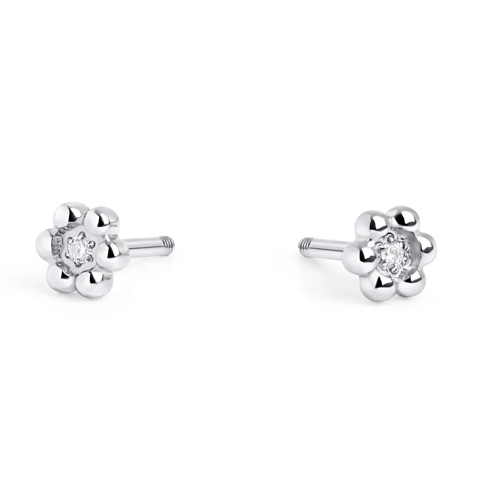 Boucles d'oreilles Mia, fixes Lova, Acier inoxydable, Argent