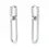 Miniature : Boucles d'oreilles Mia, pendantes Azur, Acier inoxydable, Argent