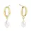 Miniature : Boucles d'oreilles Mia, pendantes perles Papaya, Acier inoxydable, Or