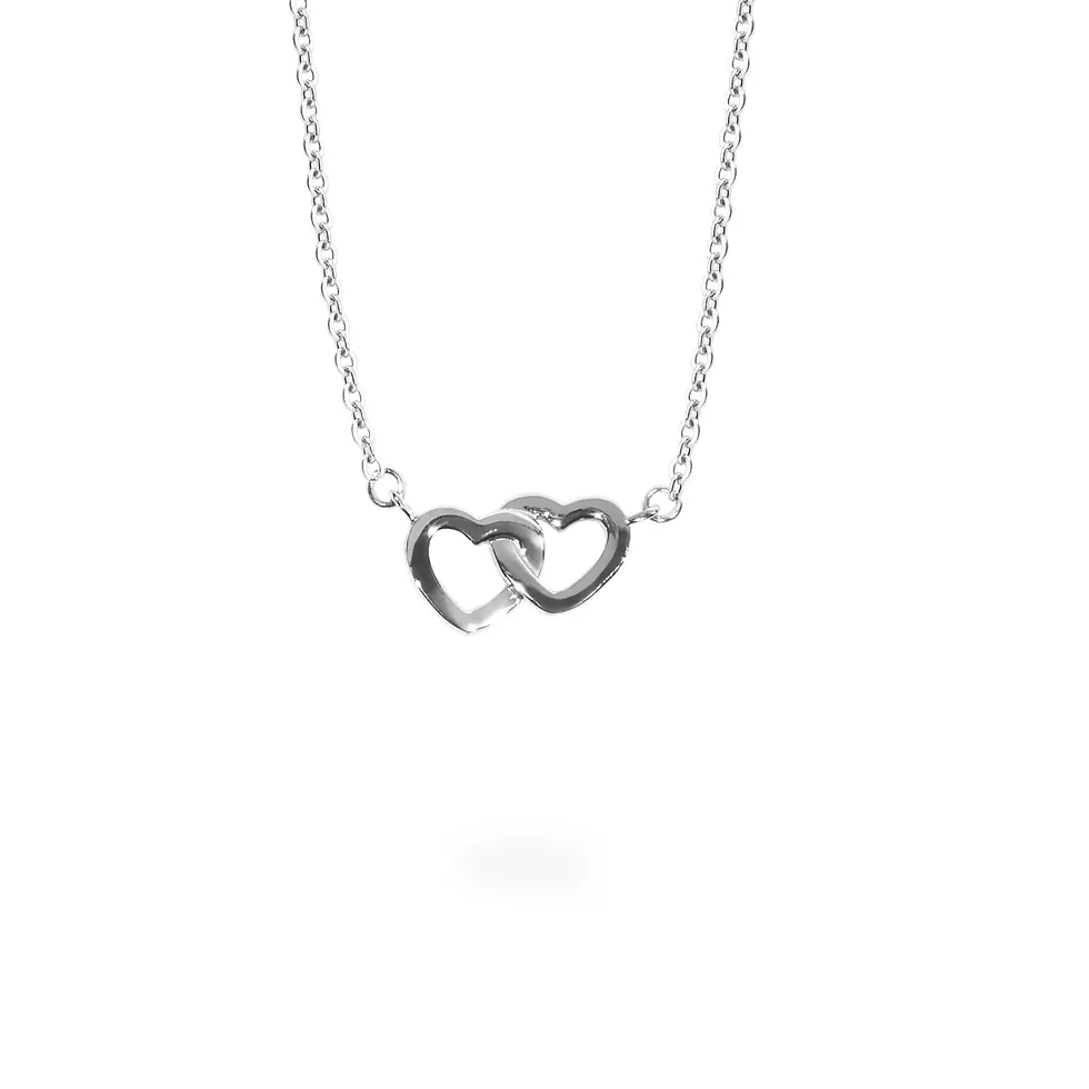 Collier Mia, "Coeur synchronicité", Acier inoxydable, Argent