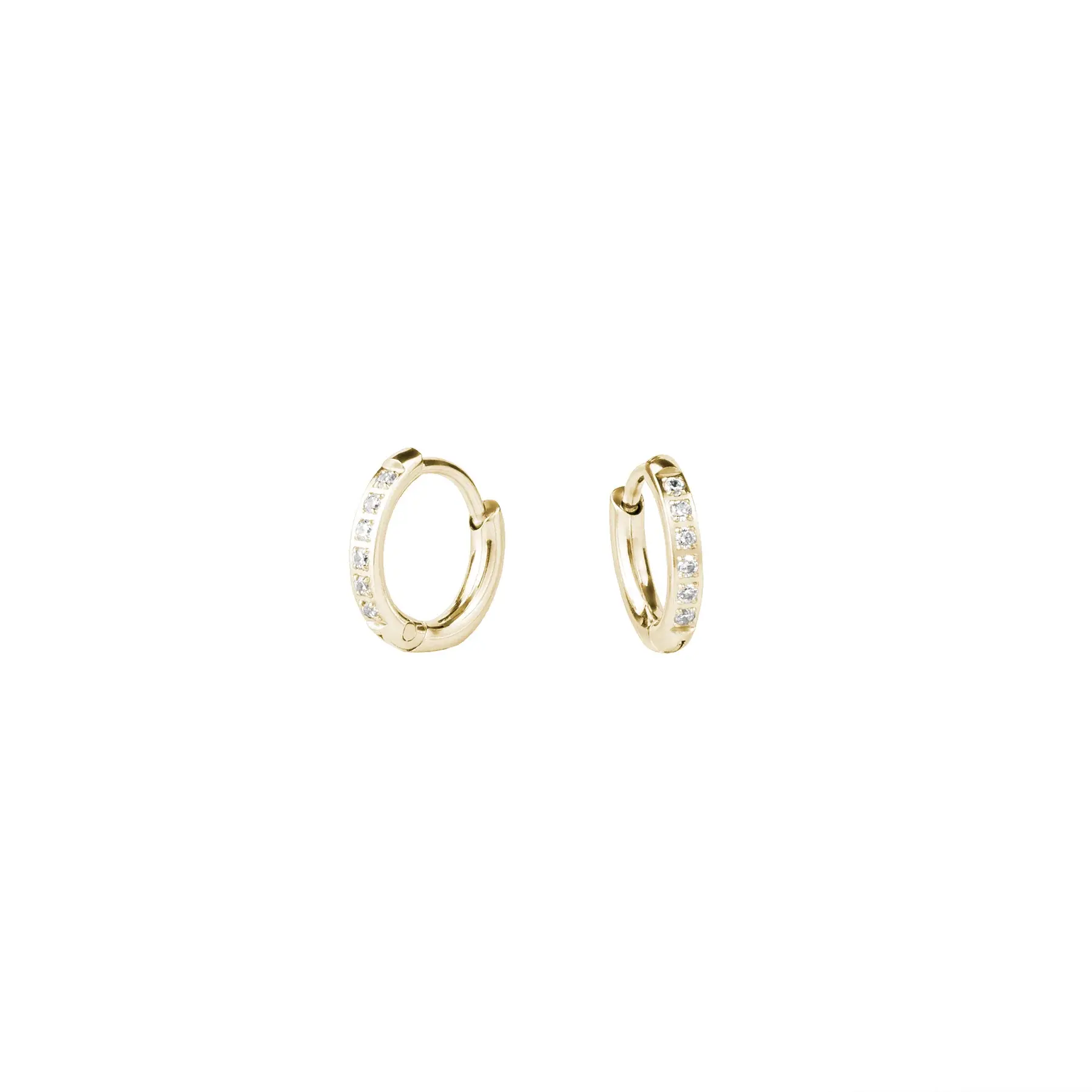 Boucles d'oreilles Mia mini, dormeuses Stacks Chic - 8mm, Acier inoxydable, Or