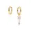 Miniature : Boucles d'oreilles Mia, dormeuses Freya, or