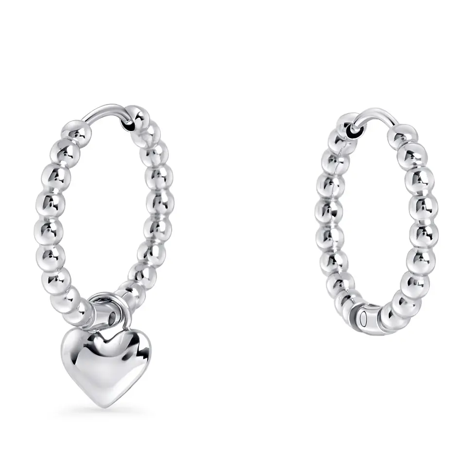 Miniature : Boucles d'oreilles Mia, dormeuses Violet, Acier inoxydable, Argent